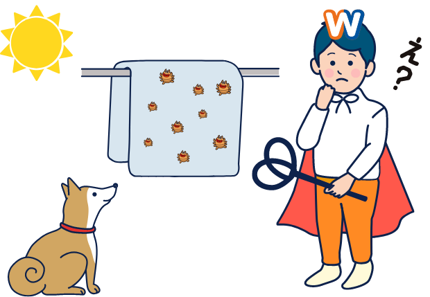 布団干してるイラスト