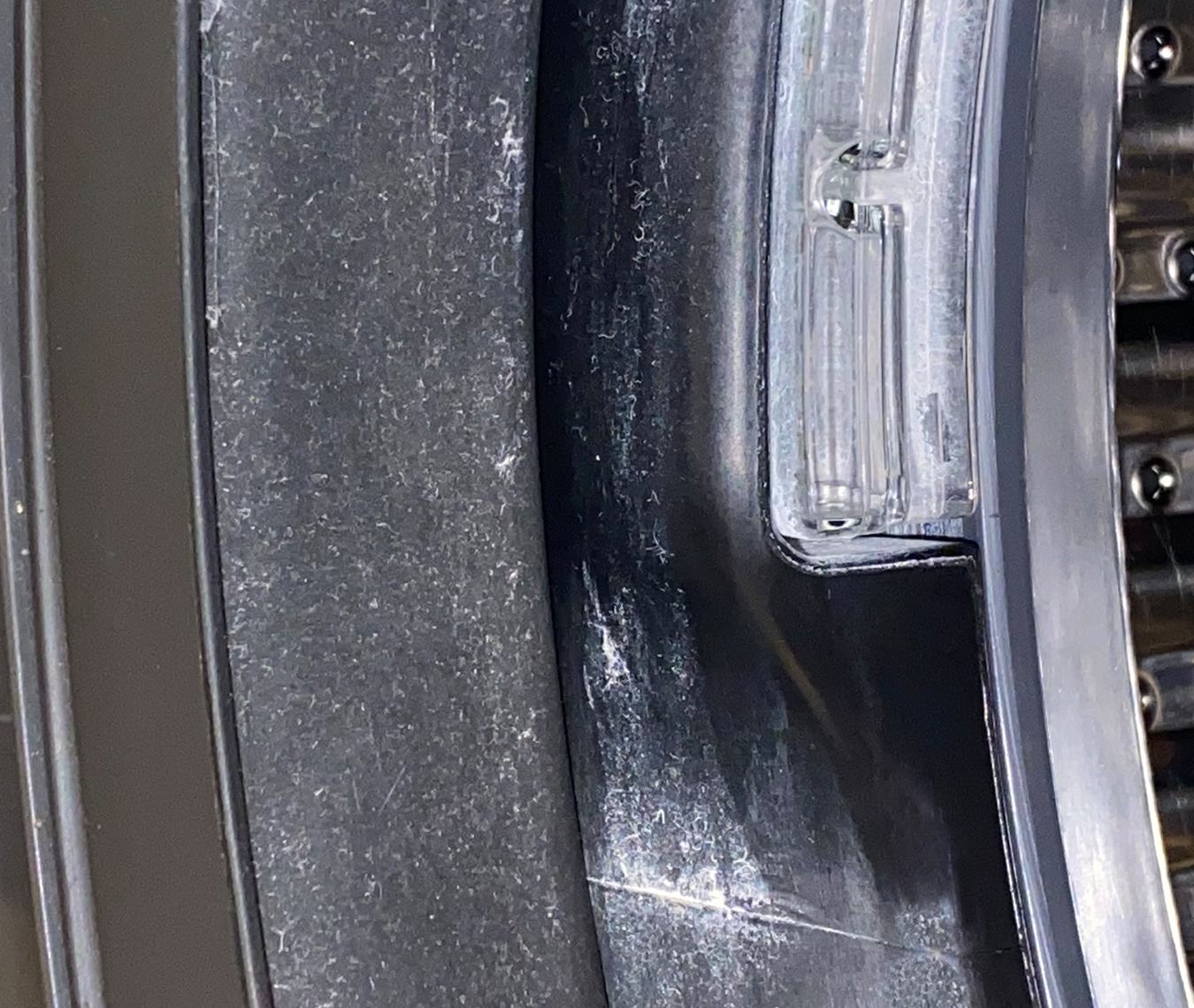 ビドラム式洗濯機のゴムパッキン掃除前