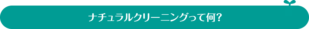 ナチュラルクリーニングって何？