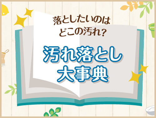 落としたいのはどこの汚れ？汚れ落とし大事典