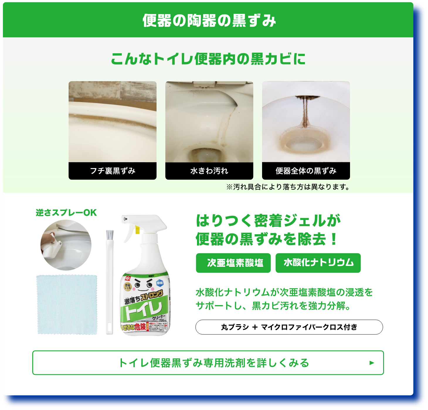 激落ちストロングはどの汚れに効くのか