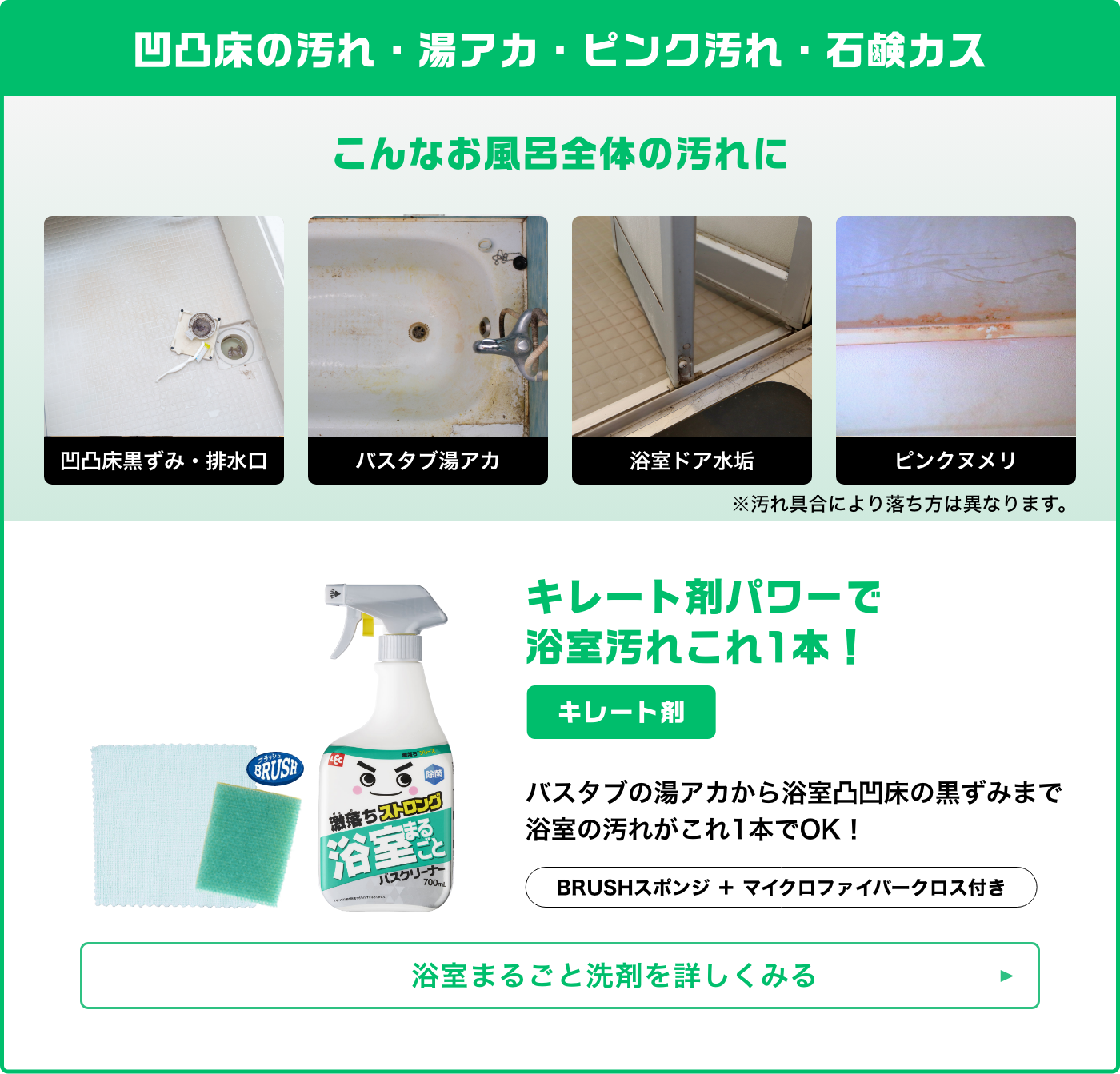 激落ちストロング 浴室 700mL 道具セット