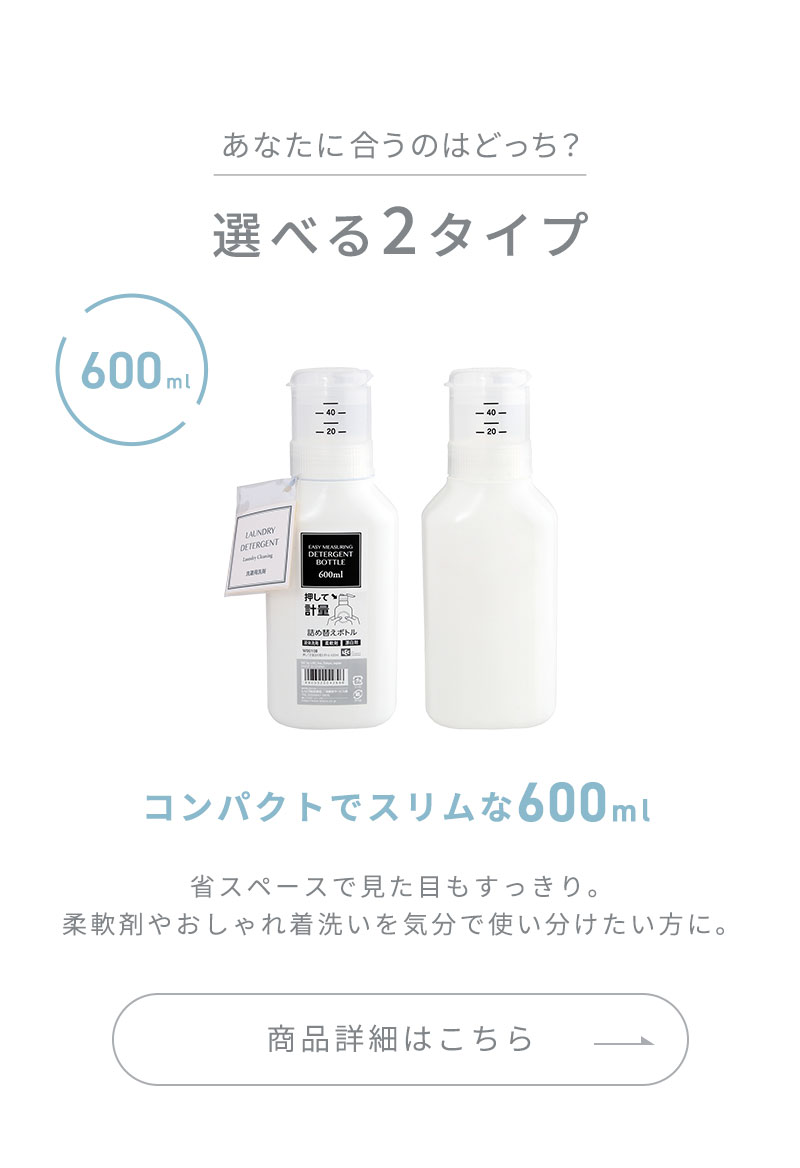 押して計量詰め替えボトル600ml