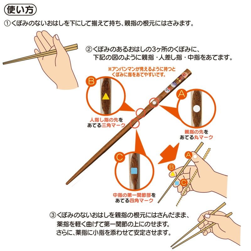 おはし アンパンマン おぼえばし 15cm | レック公式オンラインショップ【通販】