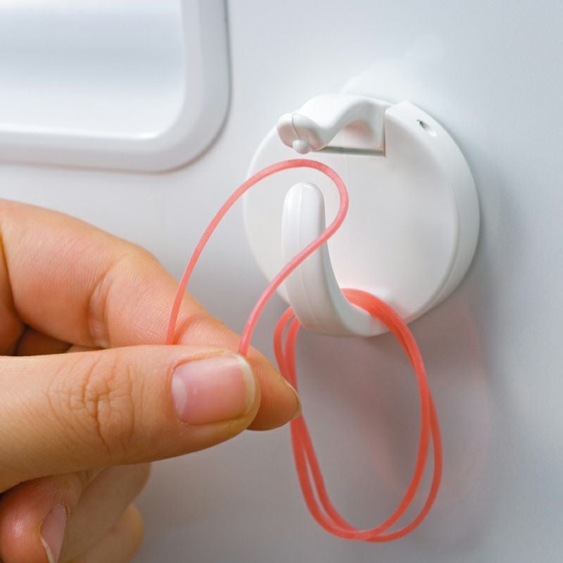 マグネット輪ゴム掛け 補助板付き 最大保持荷重500g 1個入 | レック