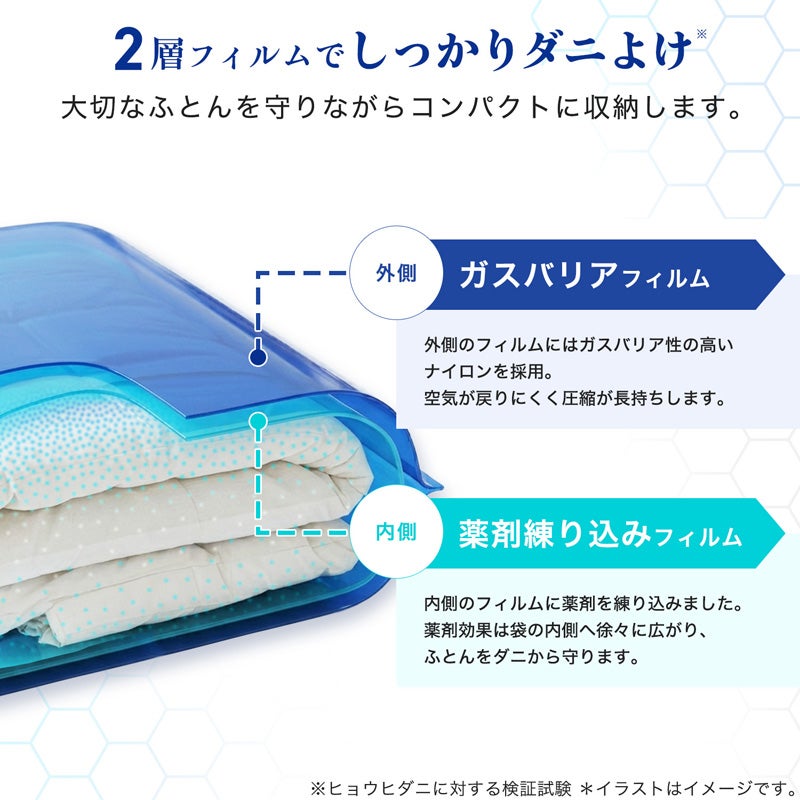 防ダニ ふとん圧縮袋 ダブル用 2枚入 | レック公式オンラインショップ