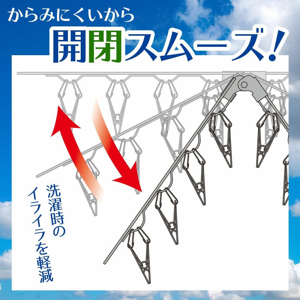 オールステンレス 小物 角ハンガー 32ピンチタイプ | レック公式