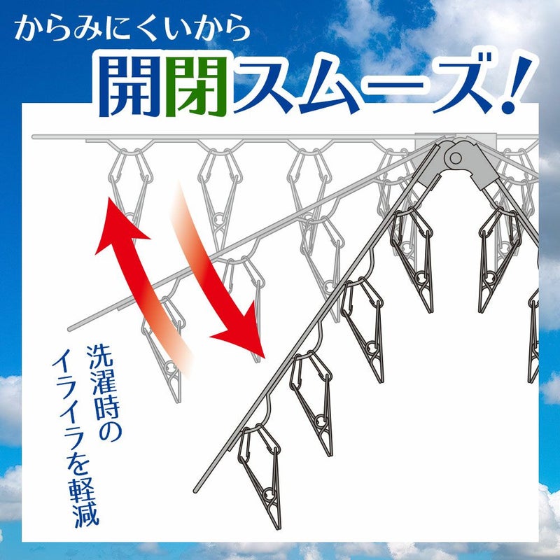 オールステンレス 小物 角ハンガー 42ピンチタイプ