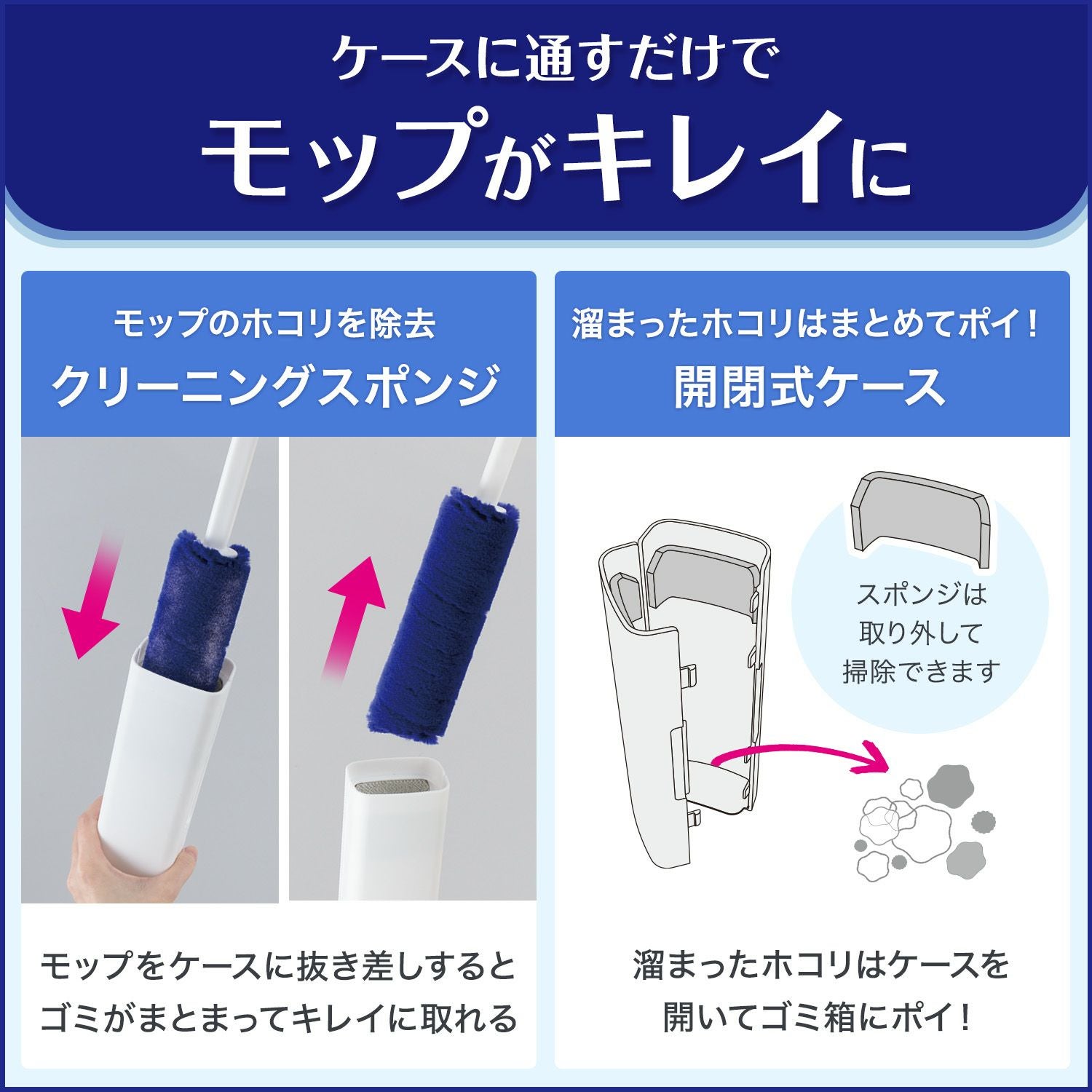 激落ちくん トレループ 時短 ケース付 ホコリ取り (ハンディ) | レック