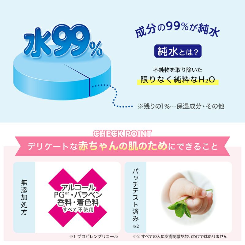 おしりふき 水99% おしりふき 80枚×12個 | レック公式オンラインショップ【通販】