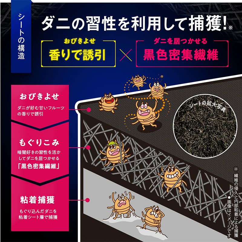 バルサン ダニーノ ダニとりシート 4枚入 つまめる日付シール付き