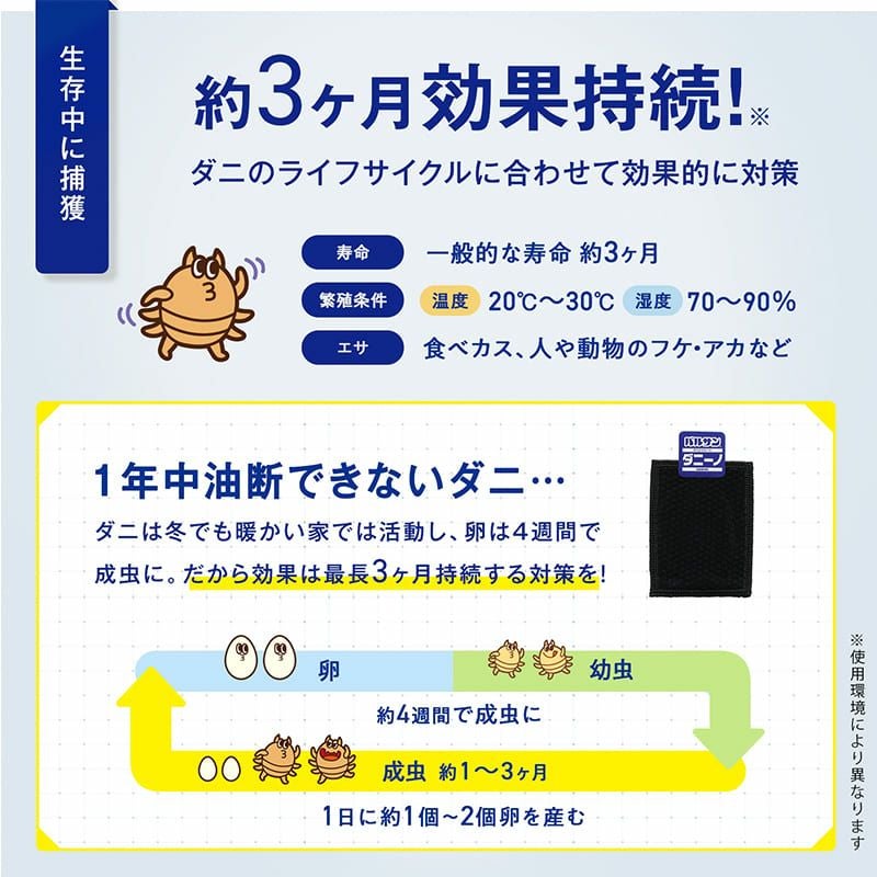 バルサン ダニーノ ダニとりシート 4枚入 つまめる日付シール付き