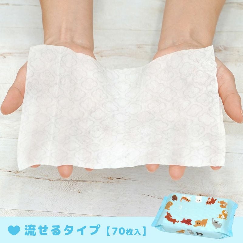 水99% ペット用 トイレに流せるウェットシート