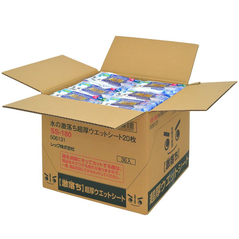 水の激落ち 超厚ウェットシート 20枚入×36個 ケース販売 | レック公式