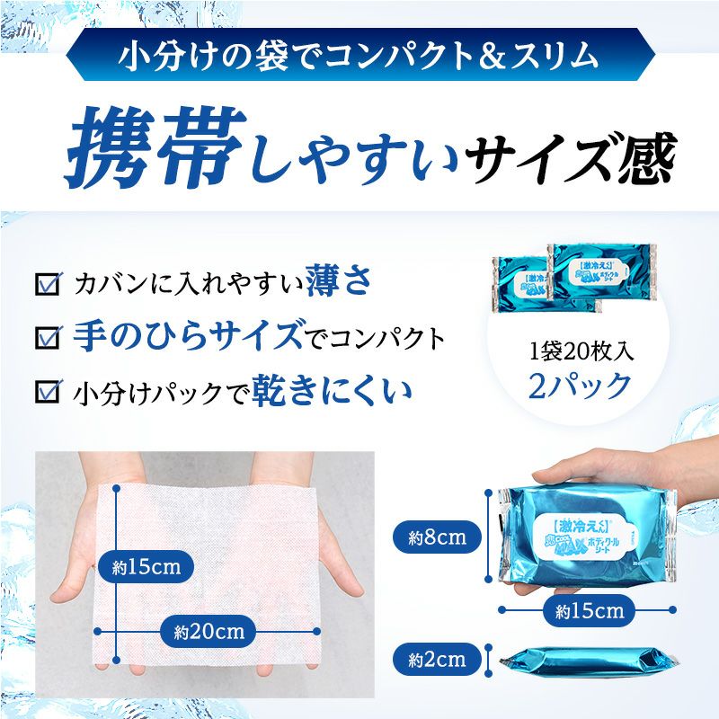 激冷えくん ボディクールシート 鬼クール MAX 20枚入×2個 | レック公式