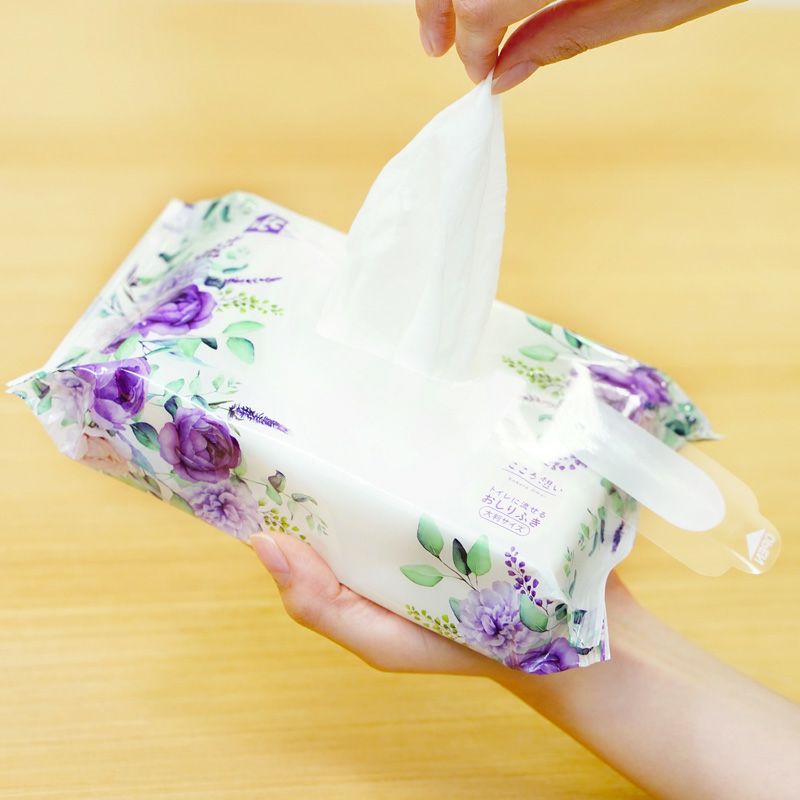 こころ想い 流せる おしりふき 大判サイズ 40枚 × 2個入 | レック公式