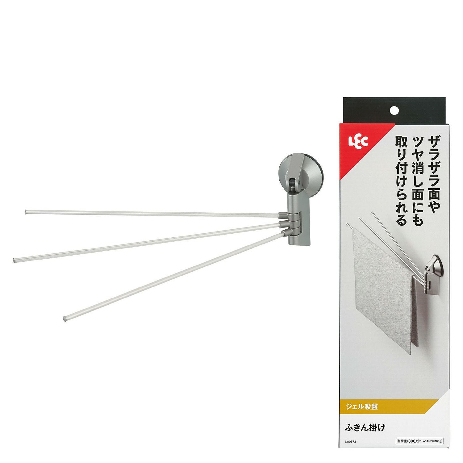 ふきん掛け (ジェル吸盤) 耐荷重300g | レック公式オンラインショップ
