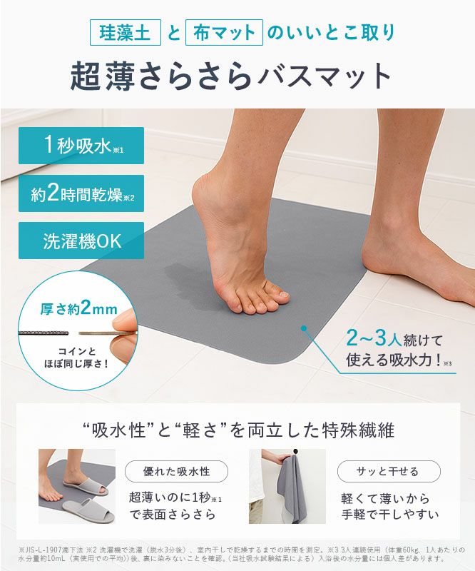 笑激SHOCK マジかるバスマット Mサイズ グレー | レック公式オンライン