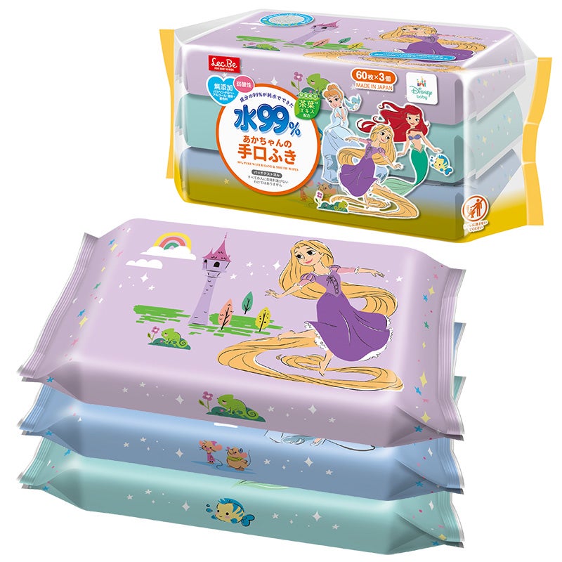 ディズニーベビー手口ふきディズニープリンセス60枚×3