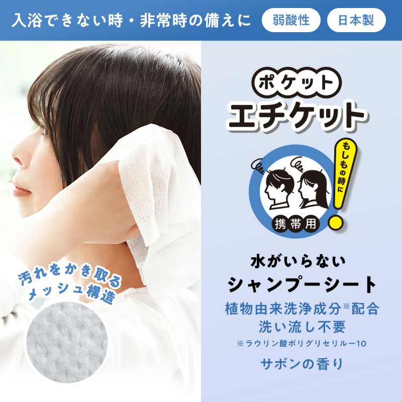 ポケットエチケット シャンプーシート10枚 | レック公式オンライン