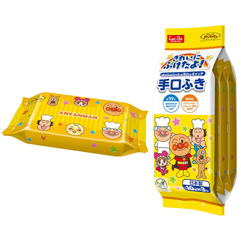 アンパンマン　10枚セット アンパンマン おでかけ手口ふき 10枚×3個入 | レック公式オンライン