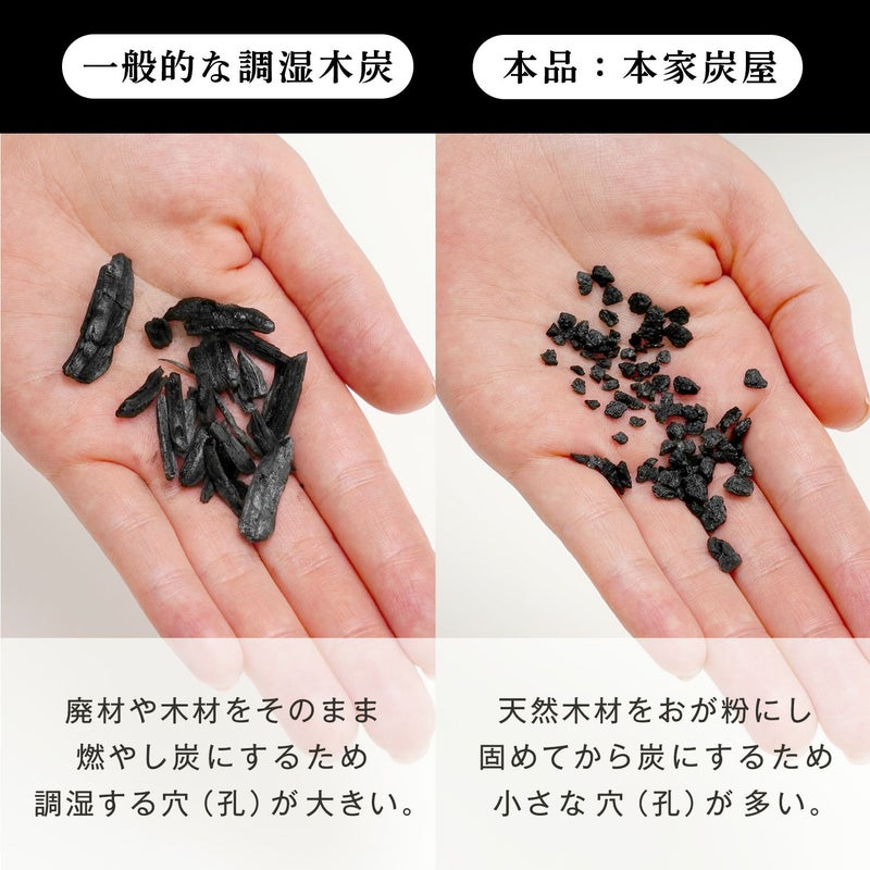調湿・消臭木炭 本家炭屋 スクエアタイプS 8個セット