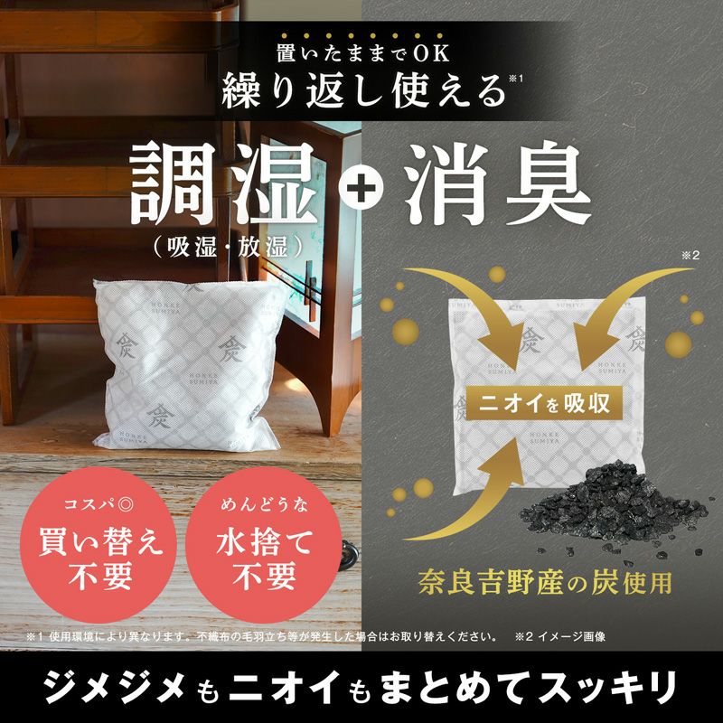 調湿・消臭木炭 本家炭屋 全種類1個ずつ 計5点セット | レック公式
