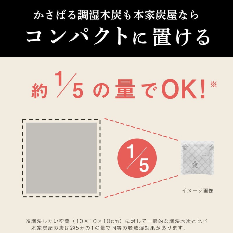 調湿・消臭 木炭 本家炭屋 スリムタイプL 2個セット