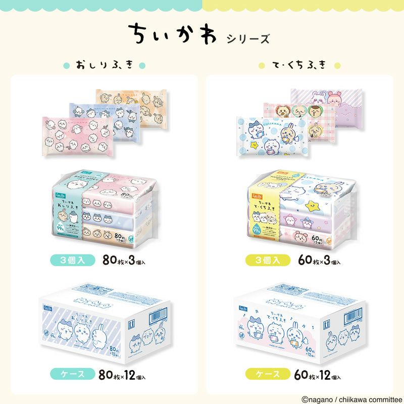 ちいかわ 手口ふき 60枚入×3個 | レック公式オンラインショップ【通販】
