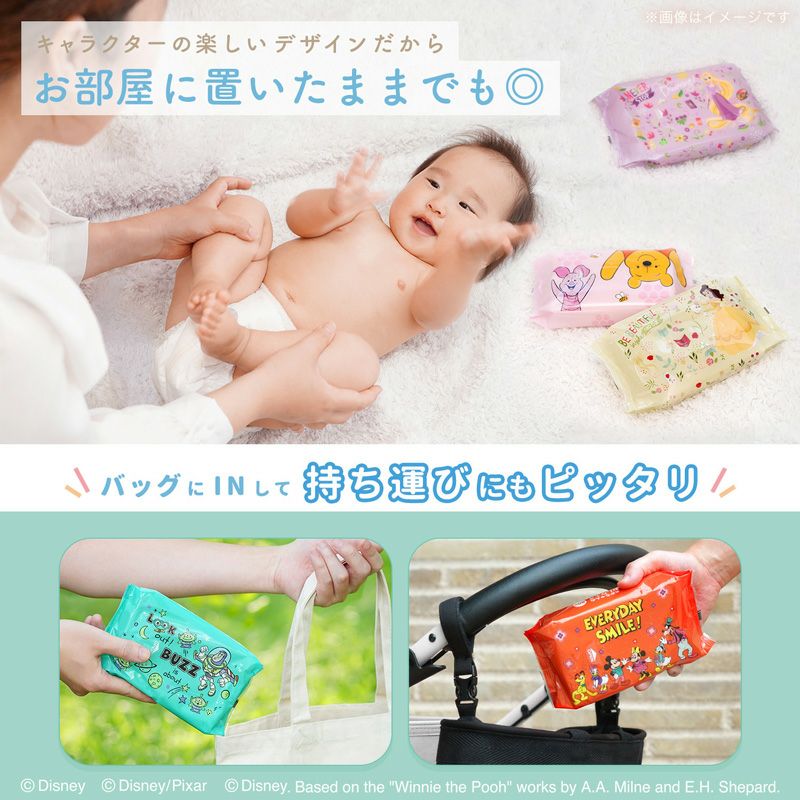 ディズニー おしりふき ディズニープリンセス 80枚×20個入 | レック