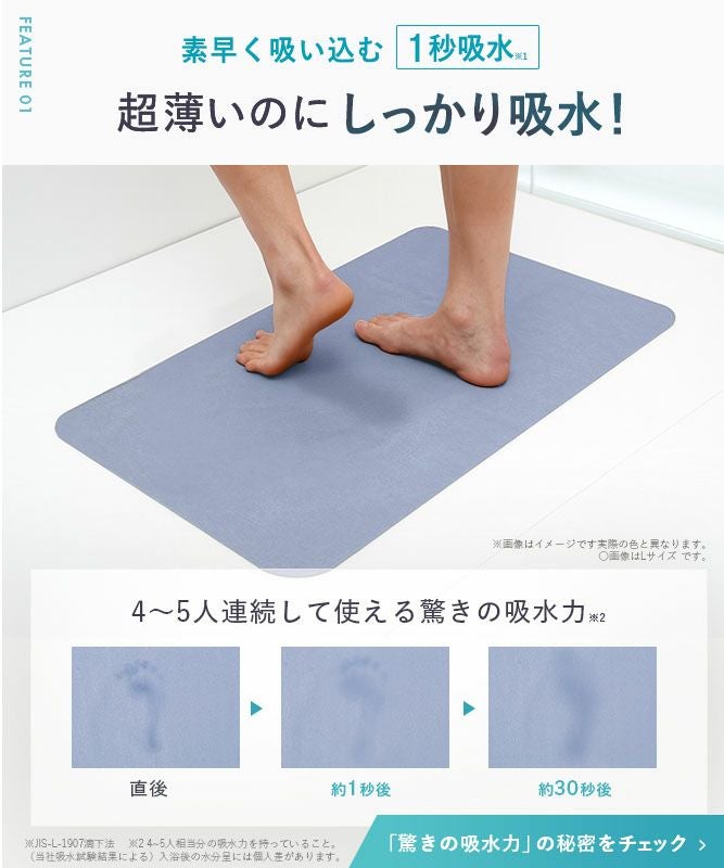 笑激SHOCK マジかるバスマット Lサイズ ブルー | レック公式オンライン