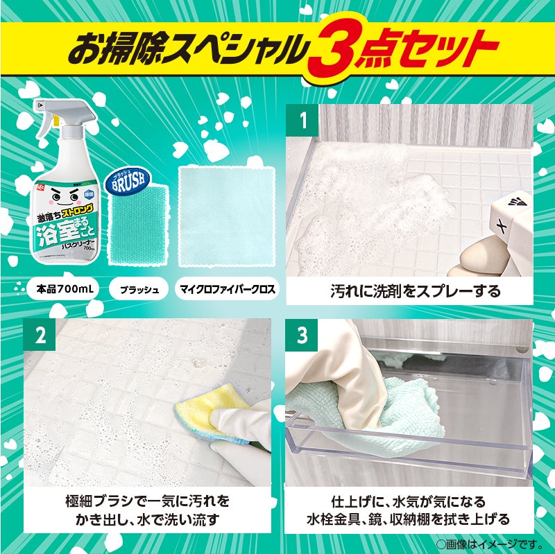 激落ちストロング 浴室用洗剤 700mL 道具セット