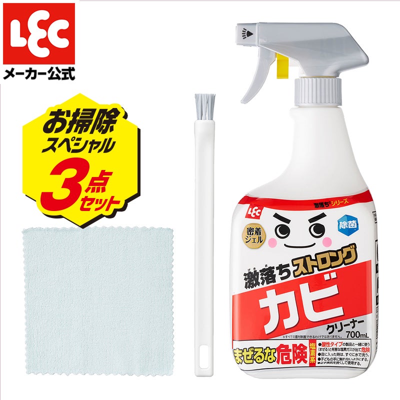 激落ちストロング カビ用洗剤 700mL 道具セット